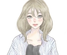 やさしい雰囲気のおしゃれ美女アイコン描きます イメージ1