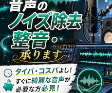 音声のノイズ除去･整音承ります イメージ1