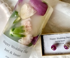 プロポーズ結婚式のお花をキャンドルとアクセにします イメージ1