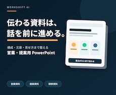 伝わるPowerPoint営業提案資料を作成します 営業経験を活かし、構成・文章・見せ方まで整えます