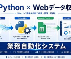 Webデータ収集・転記をPythonで自動化します 事務経験豊富なエンジニアが開発します