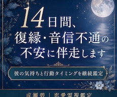 14日間復縁・音信不通の行動を整えます 彼の反応を見ながら次の一手を伴走