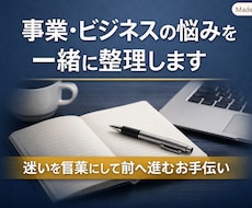 事業・ビジネスの悩みを一緒に整理します 事業・ビジネスの迷いを言葉にして前へ進むお手伝いします