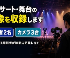コンサート・舞台を収録します イメージ1