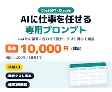 業務用のAIプロンプトを設計します イメージ1