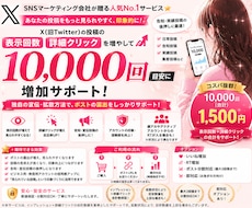 Xの表示回数・詳細クリックを自然に増やします イメージ1