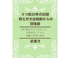 うつ病10年の実体験から学んだ回復体験を公開します 特別価格通院と試行錯誤の10年間で見つけた「私の回復の形」