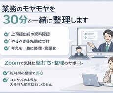 業務や資料のモヤモヤを30分で一緒に整理します イメージ1