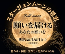 8月のスタージョンムーンにあなた様の願いを届けます 【※期間限定】スタージョンムーンに願掛けし特殊な4つの恩恵を