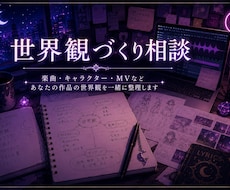 楽曲・キャラクター・MVの世界観づくりを考えます イメージ1