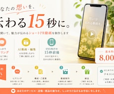 あなたの想いを聞き、ショートのPR動画にします イメージ1