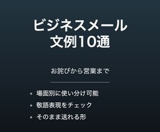 ビジネスメールの文例を10通作成します イメージ1
