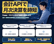 freee・マネフォのAPI連携を開発します 仕訳・試算表の自動取得から月次資料の作成まで自動化