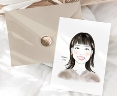 似顔絵　水彩　SNSやココナラのアイコンつくります 実写に自信が持てない・・そんなあなたへ
