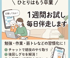 7日間、毎日の作業目標をチャットで伴走します イメージ1