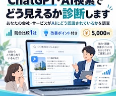 ChatGPT・AI検索でどう見えるか診断します イメージ1