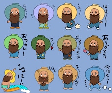 ゆるい似顔絵LINEスタンプ作成します イメージ1