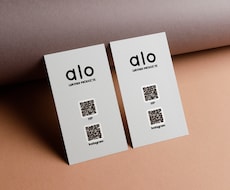 シンプルモダンなショップカードを制作いたします ◆両面OK◆QRコード作成無料◆初めて作る方にもおすすめ！