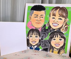 フジTV「いいとも！」似顔絵マスターが描きます 色紙に5名様の特大色紙似顔絵(45×45センチ)