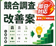 競合3社を即日対応で調査し改善案を整理します イメージ1