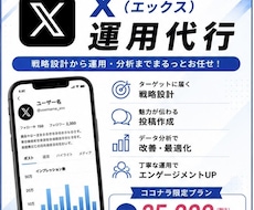ココナラ限定プラン！　Xの運用を代行します イメージ1
