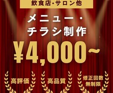 見やすくお洒落なメニューを制作します イメージ1