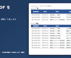 請求書・帳票のPDFをExcel化します イメージ1