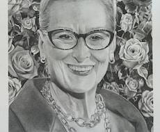 鉛筆画で人物の似顔絵を手描きで作成を致します イメージ1