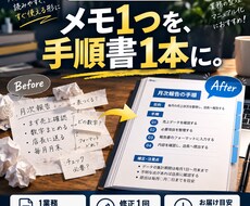 メモ書きを業務手順書に整えます イメージ1