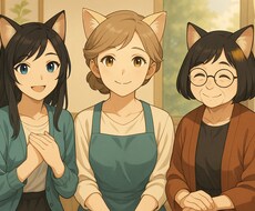 選べる3人で心も軽く♪猫耳家族があなたの話聞きます イメージ1