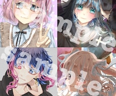 夢かわ萌え系アイコン描きます 夢かわいい女の子、男の子SNSに使えるアイコンを提供致します