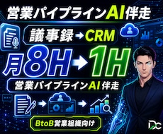 営業パイプラインAI伴走｜議事録→CRM自動化ます イメージ1