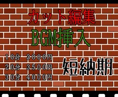 格安で早い納品、カット編集いたします イメージ1