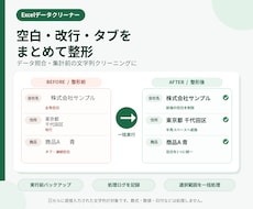 Excelの空白・改行・タブを一括整形します イメージ1