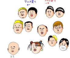 シュールな似顔絵、顔描きます イメージ1