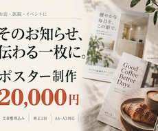 お店や医院の雰囲気に合うポスターを制作します イメージ1