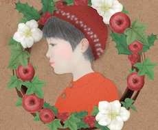 果物や植物を追加背景にした似顔絵イラストも描きます イメージ1