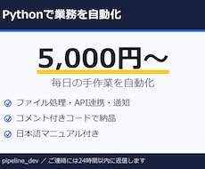 Python業務自動化を構築します イメージ1
