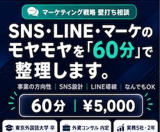 SNS・LINE・マーケの戦略壁打ち相談します モヤモヤを60分でアクションに変えます