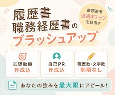履歴書・職務経歴書のブラッシュアップします イメージ1