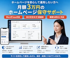 WEBサイト・システムの保守を月額で対応します WordPress保守とSEO確認など