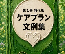 有料老人ホーム版 ケアプラ 文例集販売します イメージ1