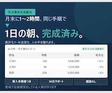 毎月の集計表を決まった時刻に自動作成します イメージ1