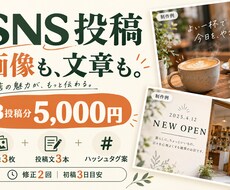 SNS投稿画像と文章を3本まとめて作成します イメージ1