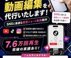 SNSで埋もれないショート動画制作お手伝いします 元企業SNS担当が最後までみたくなる動画編集をいたします！