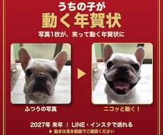 うちの子の「動く年賀状」をLINE用に作ります イメージ1