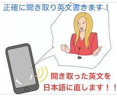 速くて聞き取れない英語音源、聞き取ります イメージ1