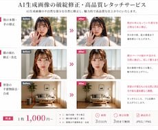 AI生成画像の破綻を違和感なく自然に修正します 顔補正・手指修正・不要物除去・人物追加・画像加工対応