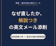 貿易・海外対応の英文メールを添削し解説します イメージ1