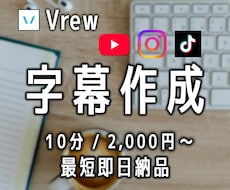 動画の【字幕 / テロップ】作成いたします 面倒で時間のかかる字幕作成、お任せください！